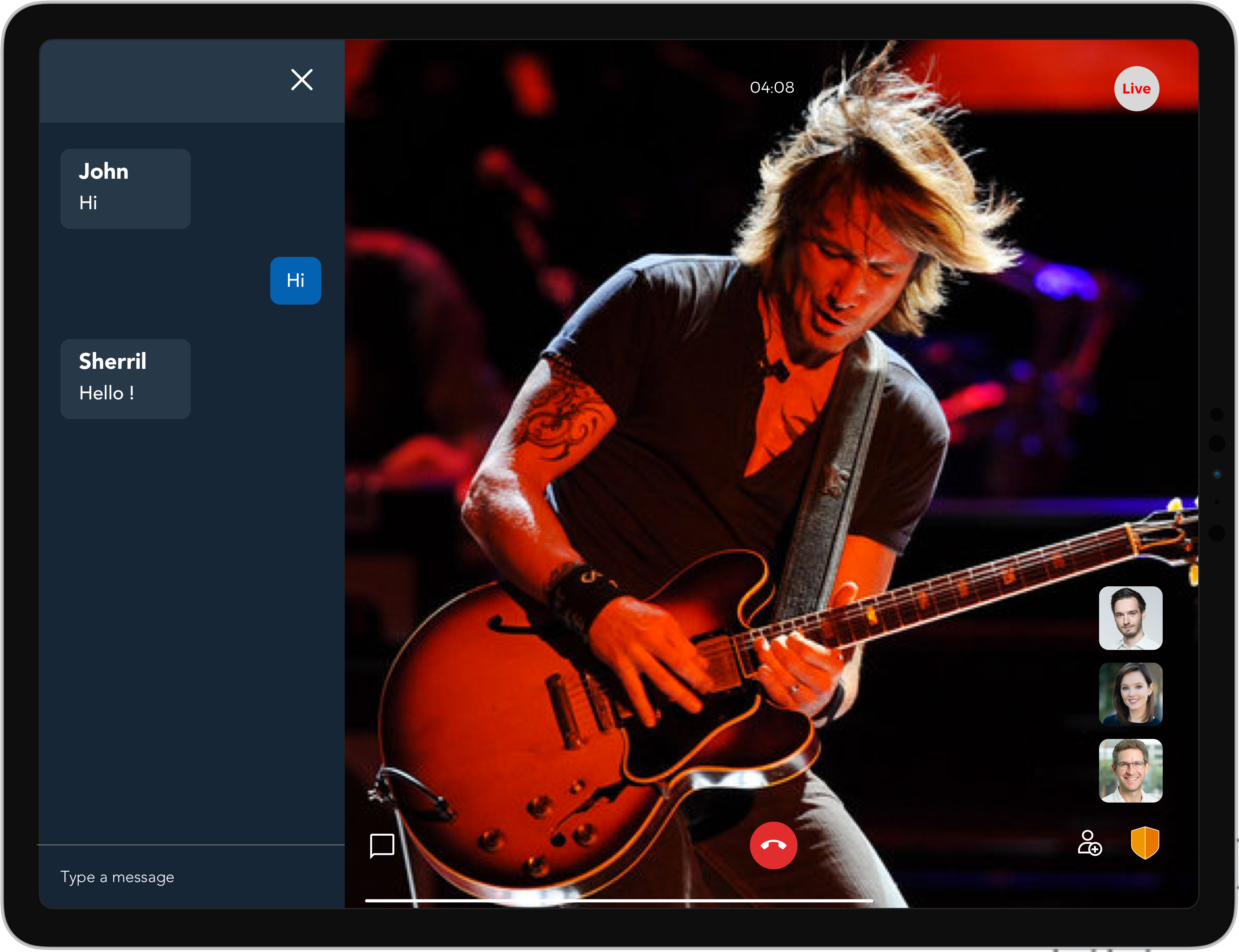Live video chat plugin for Media & Entertainment